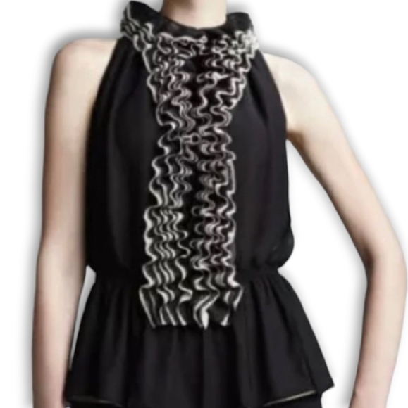 Robert Rodriguez Sleeveless Ruffle Top - Picture 2 of 16